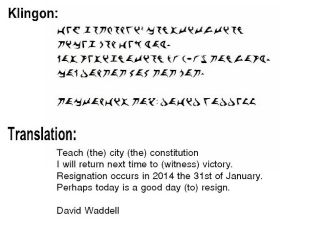 Illustration for article titled City councilman epically resigns with a letter written in Klingon
